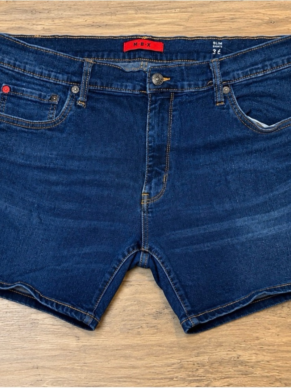 MBX Men’s Slim Denim Shorts Size 36‎ Dark Wash Stretch Casual Jean Shorts